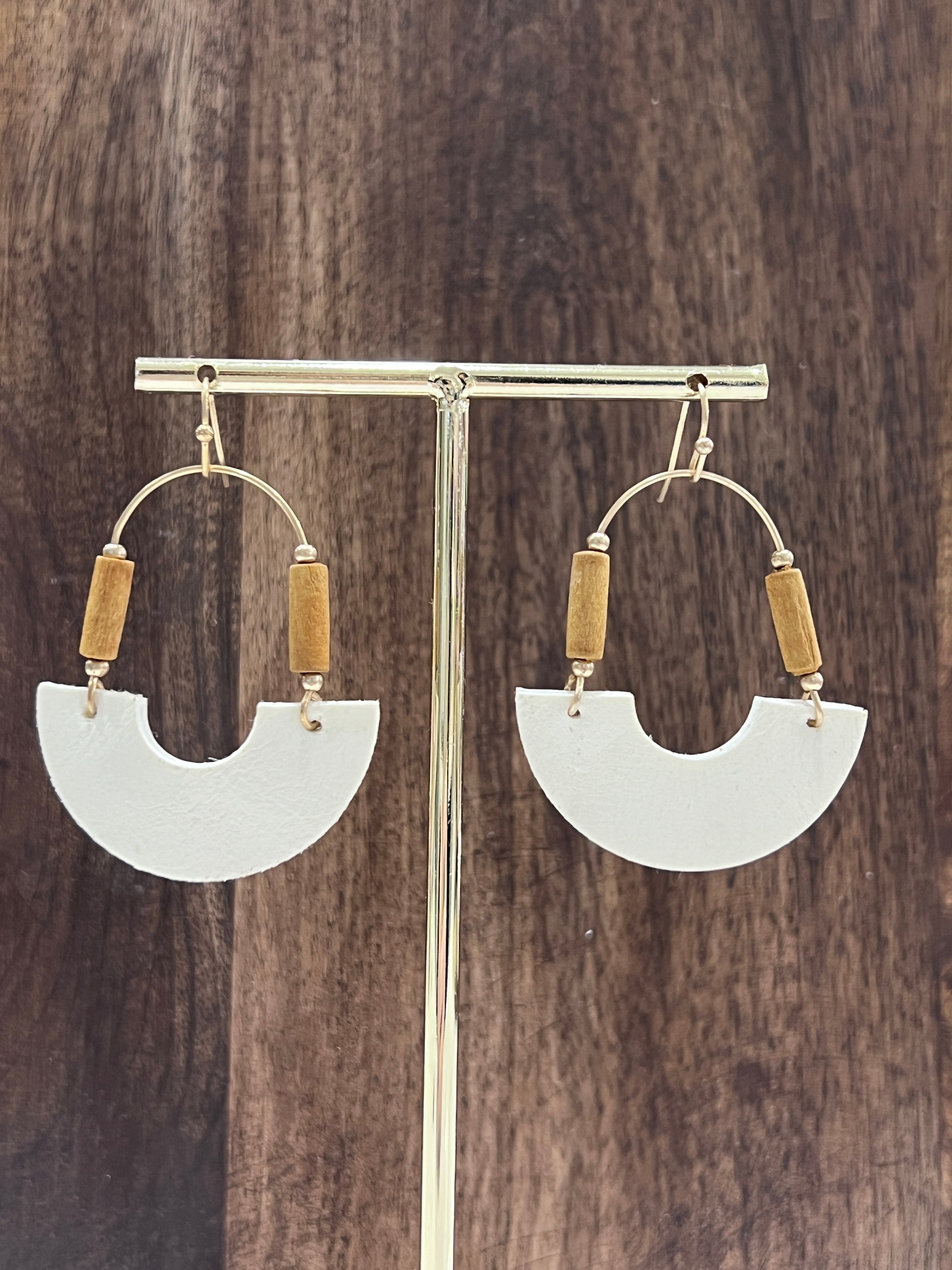 Boho Leather Drop Earrings