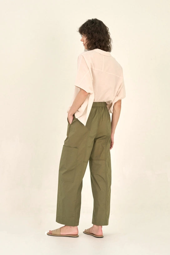 Fawn Seamed Cotton Cargo Pants