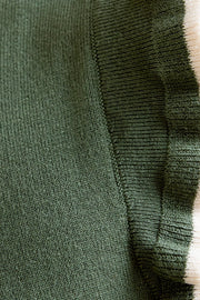 Patterson Mock Neck Ruffle Sleeve Sweater Knit Top