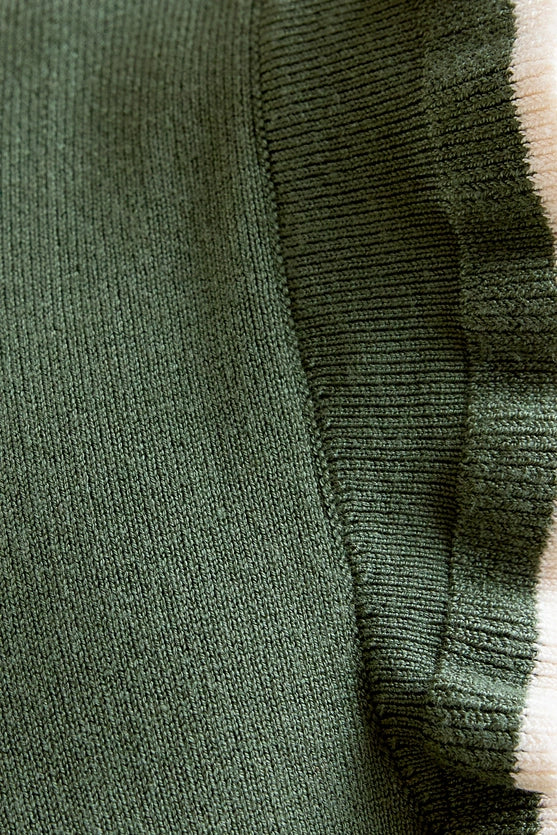Patterson Mock Neck Ruffle Sleeve Sweater Knit Top