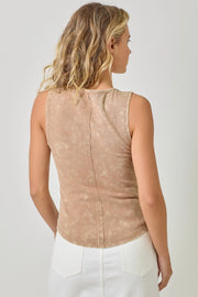 Miere Mineral Washed Scoop Neck Tank Top