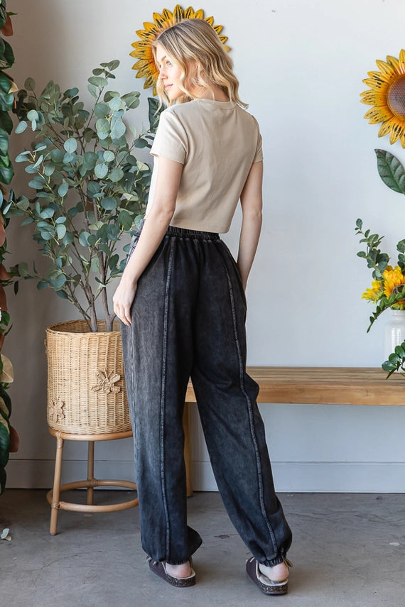 Indira Washed Terry Jogger Pants