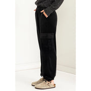 Jenni Cargo Drawcord Hem Velour Jogger Pant