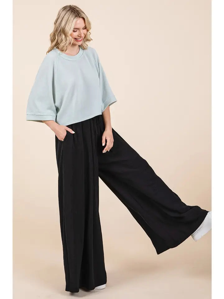 Rhonda Airflow Pleated Wide Leg Pants