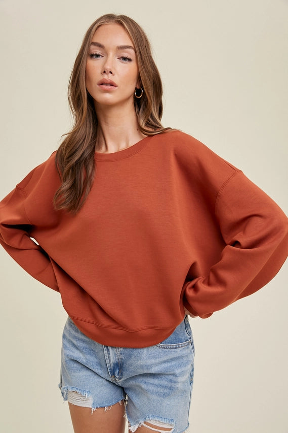 Sinclair Cropped Long Sleeve Pullover "Un"Sweatshirt