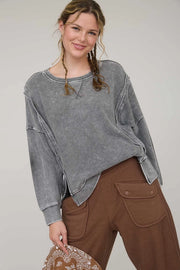 Raynie Textured Long Sleeve Top