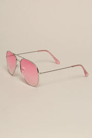 Jetstream Classic Lightweight Round Colored Lenses Aviator Sunglasses