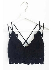 Kaci Floral Scalloped Lace Cami Bralette
