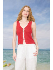 Liberty Infinity Keyhole Sleeveless Sweater Vest Top