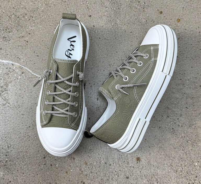 Anan Tooled Sparkle Lace Up Sneakers