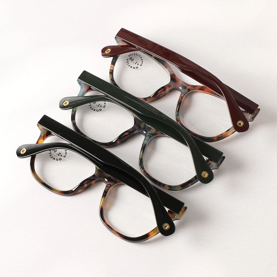 Women's Leopard Retro Square Frame Reading Glasses