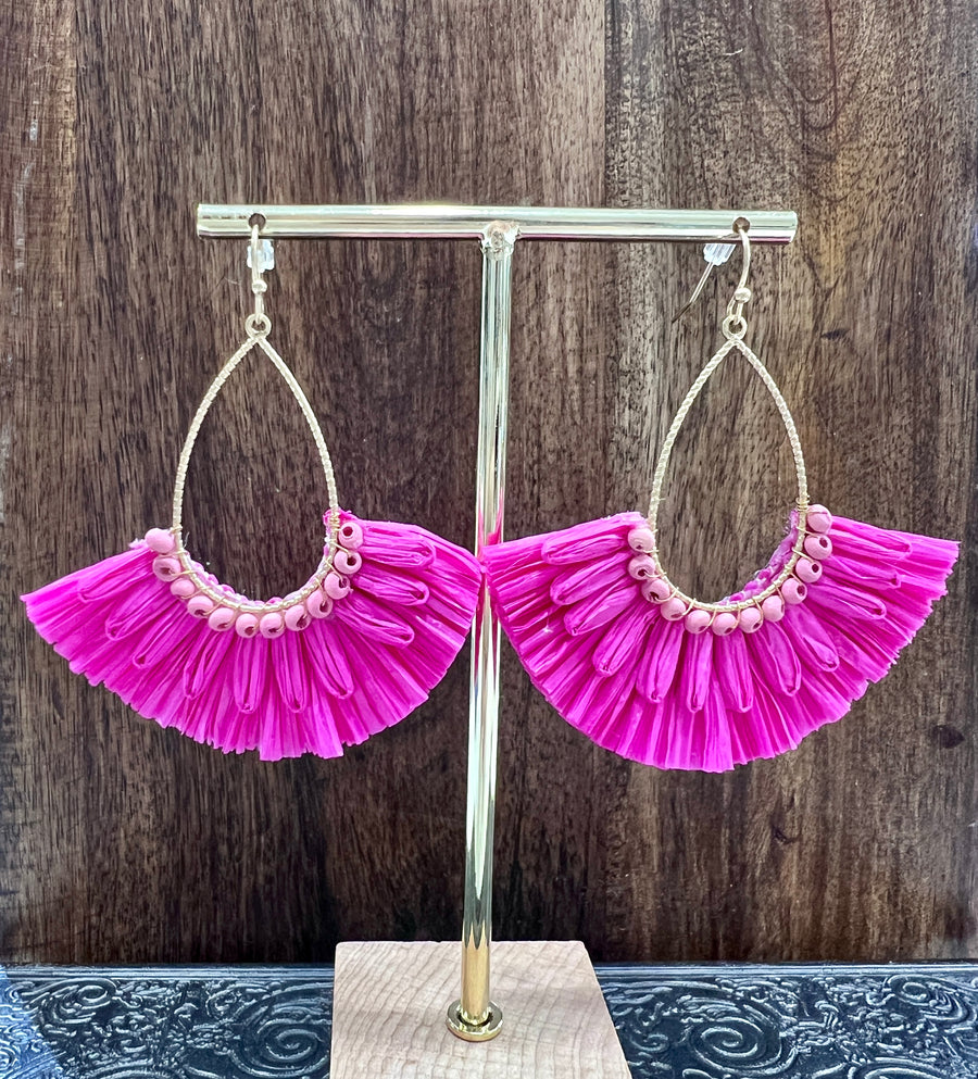 Raffia Fashion Earrings