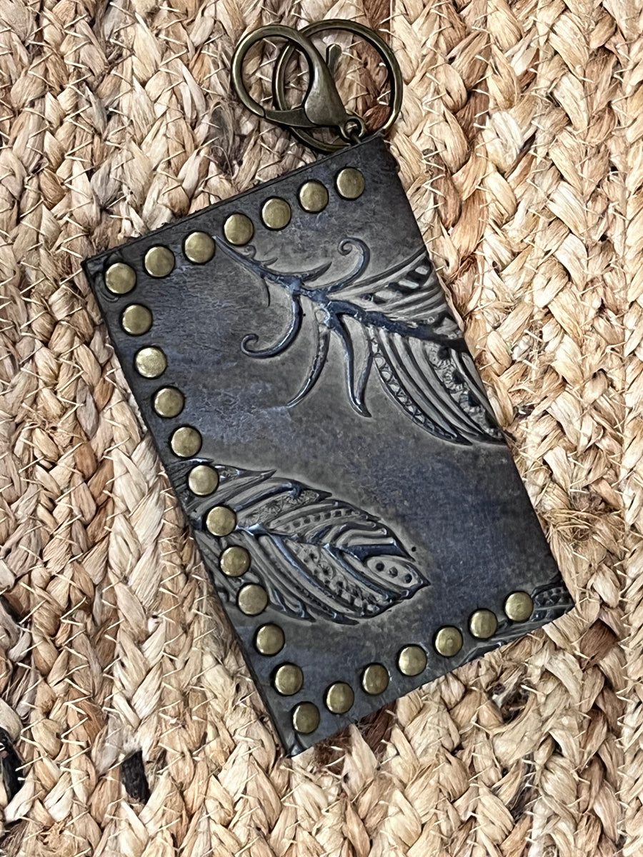 Keep It Gypsy RowdyRanch Becca Key Ring Card Case Wallet with Rivets