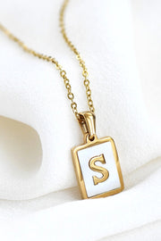 18K Gold Plated Waterproof Pearl Initial Necklace Collection