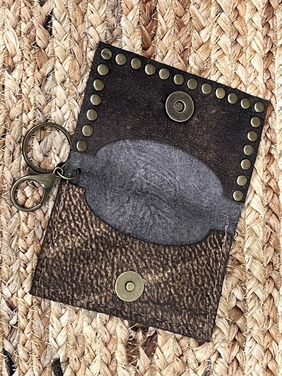 Keep It Gypsy RowdyRanch Becca Key Ring Card Case Wallet with Rivets