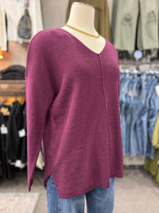 Berkley Mini Waffle V-Neck Sweater