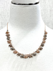 Meghan Browne Dame Natural Multi Cluster Beaded Gold Necklace