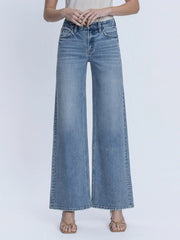 Celebrity High Rise Wide Leg Rhinestone Embellished Jeans
