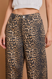 Nala Leopard Print Wide Leg Pants