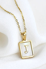 18K Gold Plated Waterproof Pearl Initial Necklace Collection