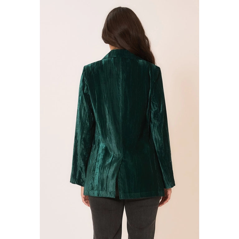 Jolene Crinkle Velvet Blazer