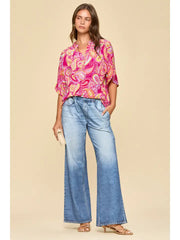 Lizzy Breeze Tulip Sleeve Print Top Spring 2026 Collection