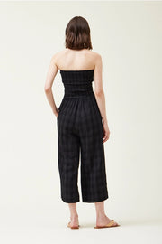 Aster Tie Front Smoked Bodice Gauze Jumpsuit