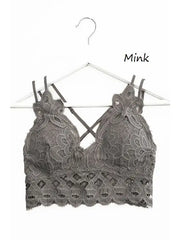 Kaci Floral Scalloped Lace Cami Bralette