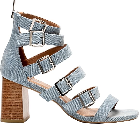 Hey Girl by Corkys Buckle Down Block Heeled Sandal