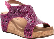 Corkys Ashley Wedge Rhinestone Sandal Shoes