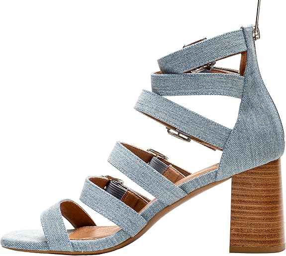 Hey Girl by Corkys Buckle Down Block Heeled Sandal