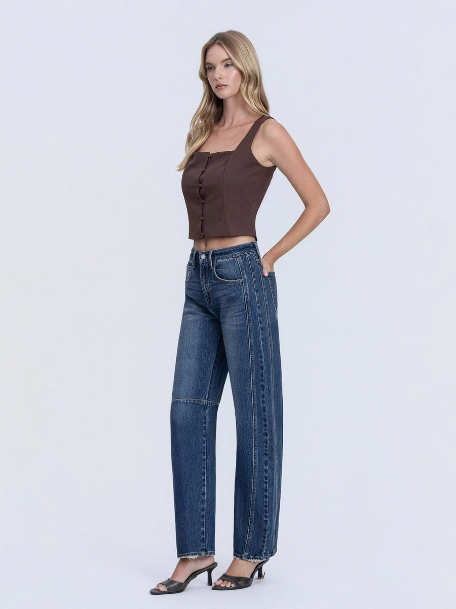 Go 'Round High Rise Barrel Leg Jeans