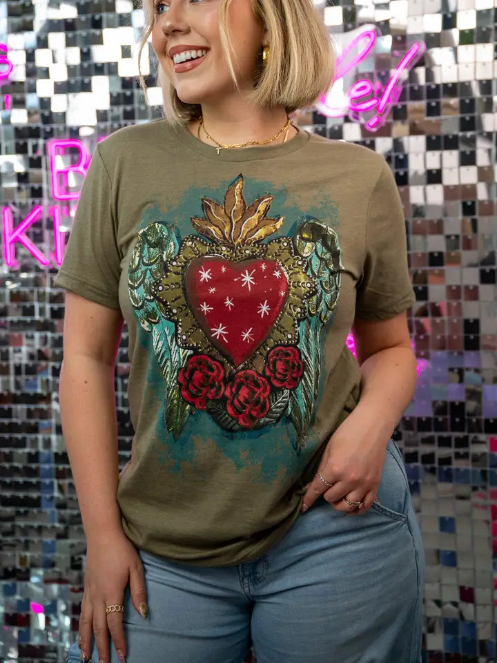 Sacred Heart Tee by One24 Rags