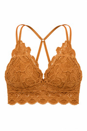 Kaci Floral Scalloped Lace Cami Bralette