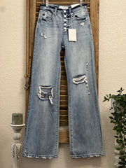 Turn Back Time Ultra High Rise Exposed Button 90's Boyfriend Denim Jeans