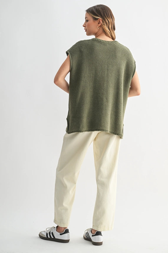 Renleigh Oversized Sleeveless Sweater