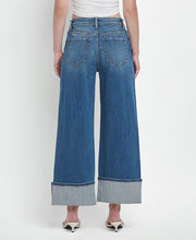 Stetson Super High Rise Baggy Wide Cuffed Ankle Jeans