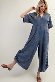 Annika Short Sleeve V-Neck Jumpsuit