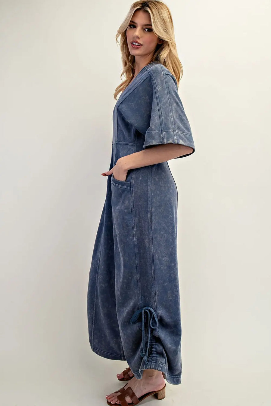 Annika Short Sleeve V-Neck Jumpsuit