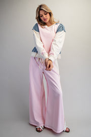 Jensen Color-Block Long Sleeve Pullover Lounge Top
