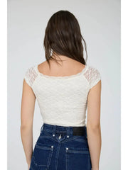 Kira Fitted Lace Knit Top
