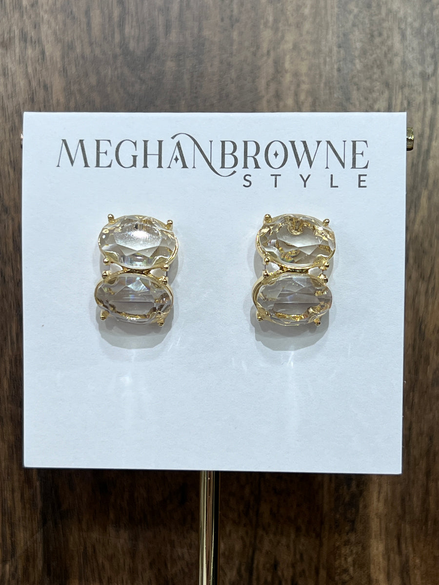 Meghan Browne Ulla Clear Earrings