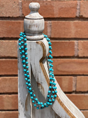 Atakapa Southwestern Turquoise Multi Strand Beaded Necklace