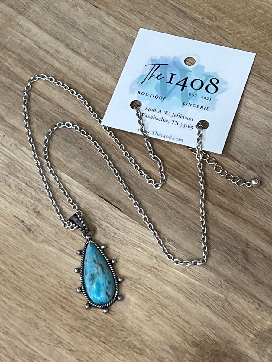 Anevay Turquoise TearDrop Pendant Necklace