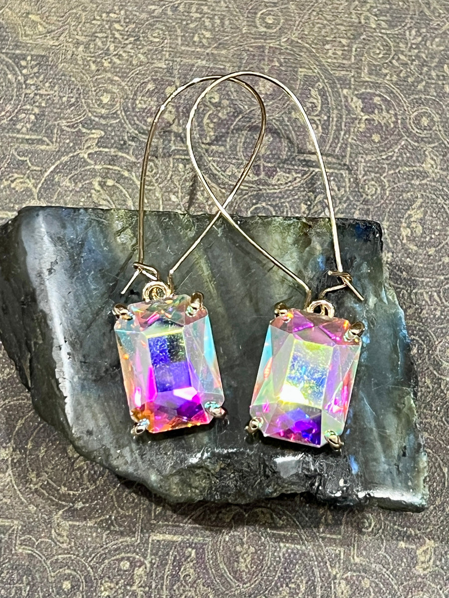 Chunky Crystal Gemstone Drop Earrings