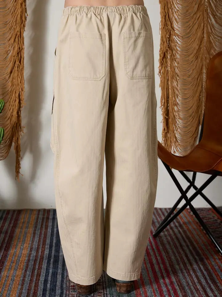 Evan Barrel Cargo Twill Pants