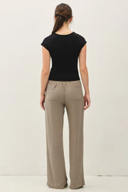 Fawna Cap Sleeve Crop Tee