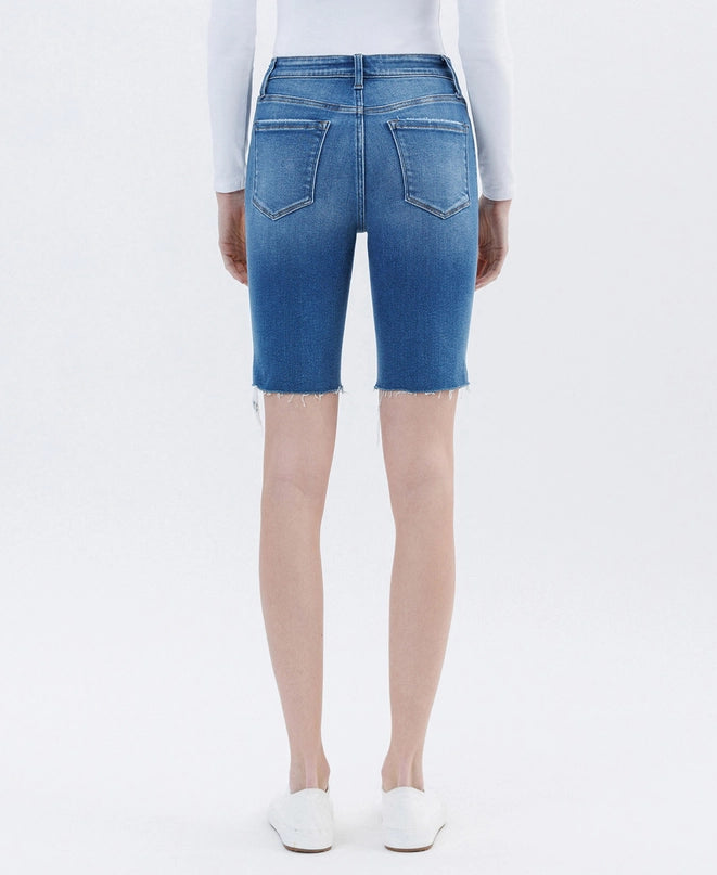 Lovervet High Rise Denim Biker Shorts