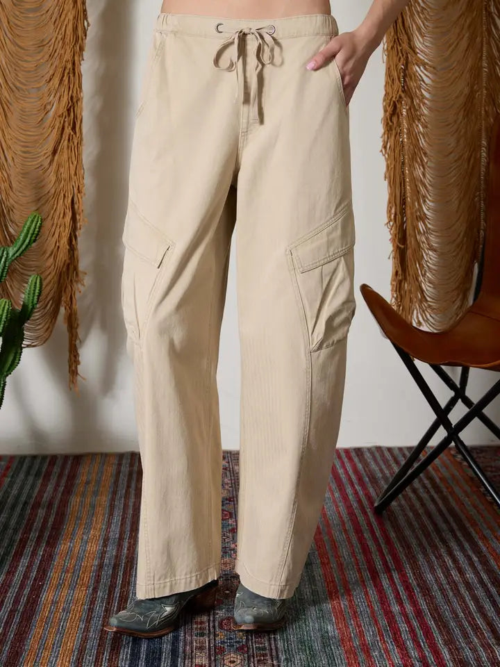 Evan Barrel Cargo Twill Pants
