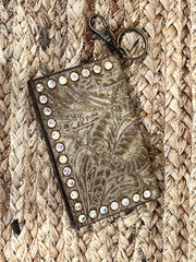 Keep It Gypsy RowdyRanch Becca Key Ring Card Case Wallet with Rivets